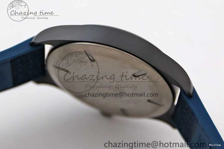 MIROTIME 0710 BestValue Mark XVIII IW328101 Black Ceramic M+F 1:1 Best Edition Blue Dial on Blue Nylon Strap A 7058